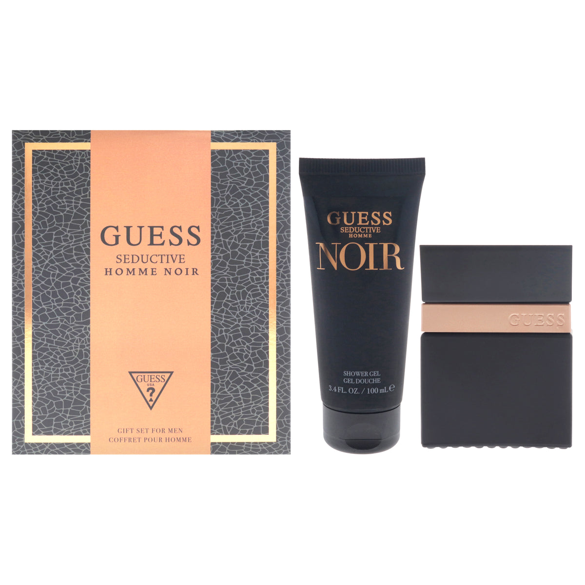 Guess Seductive Homme Noir 2 Pc Gift Set-Thefragrancemart.com