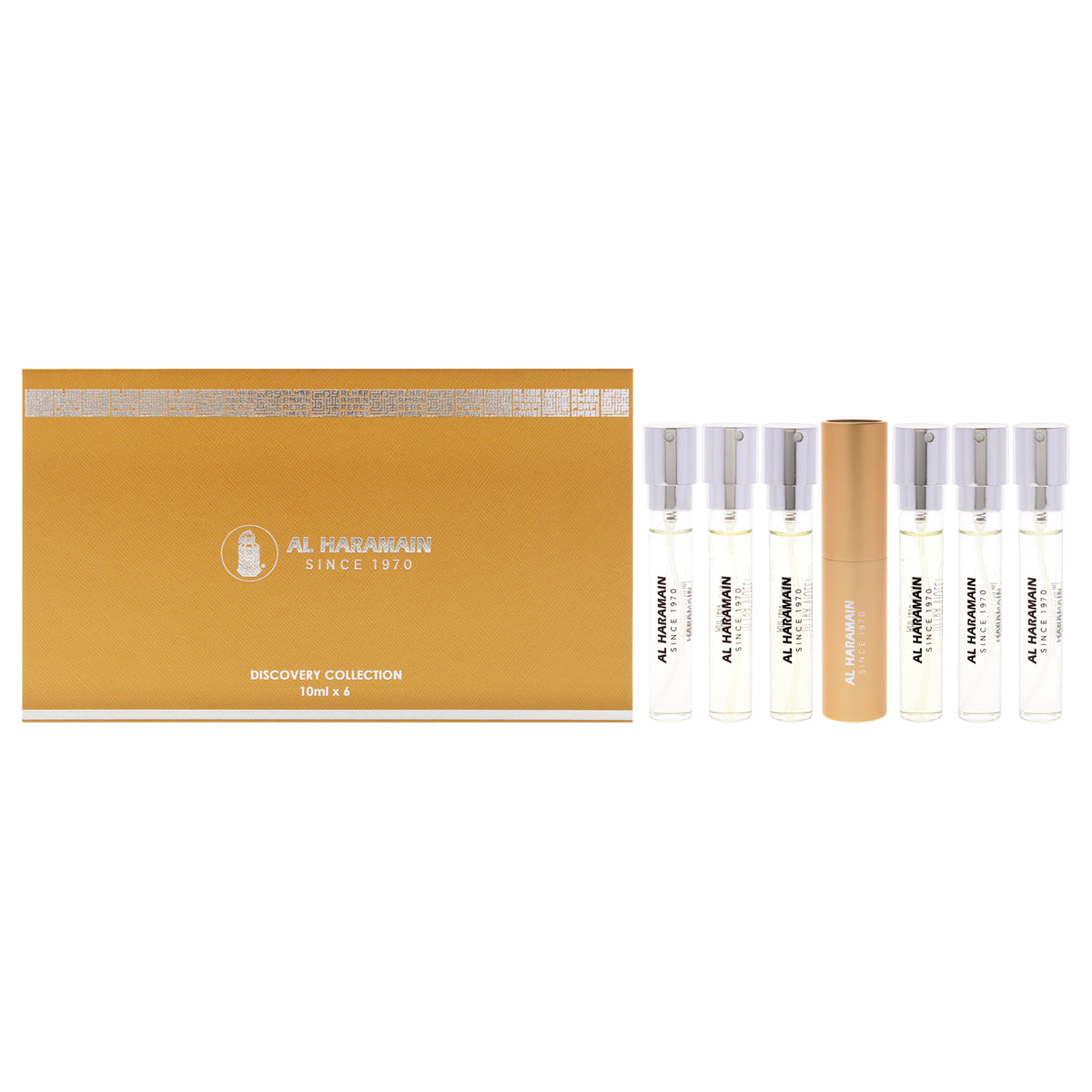 Al Haramain Discovery Collection - Amber Oud 6 Pc Mini Gift Set-Thefragrancemart.com