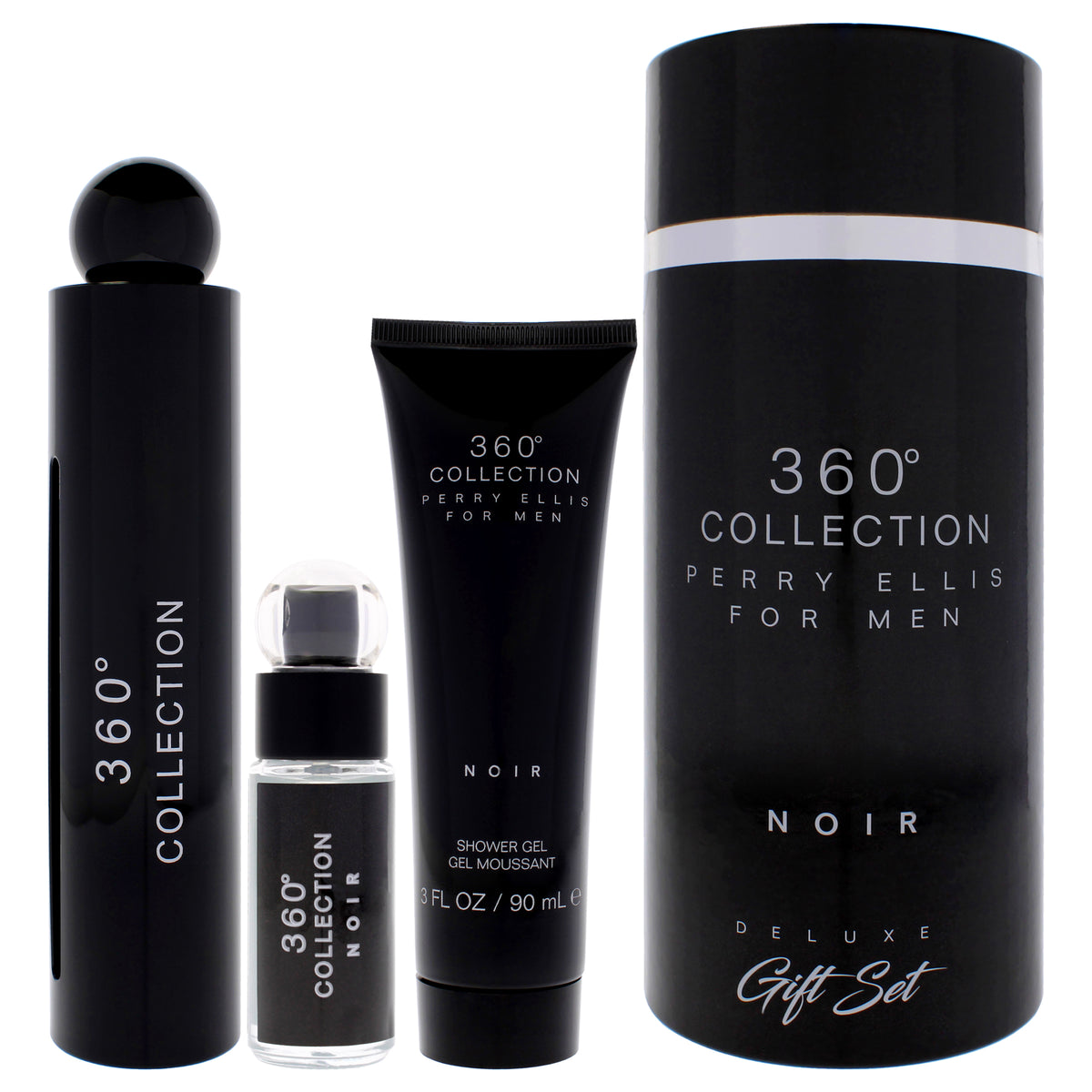 Perry Ellis 360 Black 3 Pc Gift Set-Thefragrancemart.com