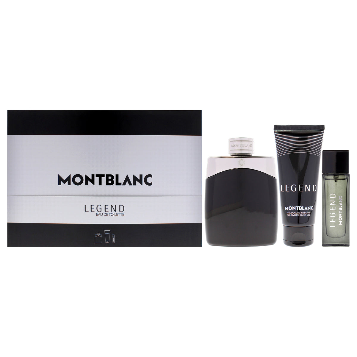Mont Blanc Legend 3 Pc Gift Set-Thefragrancemart.com