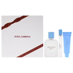 Dolce and Gabbana Light Blue 3 Pc Gift Set-Thefragrancemart.com