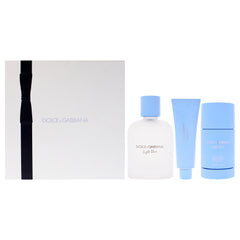 Dolce and Gabbana Light Blue 3 Pc Gift Set-Thefragrancemart.com
