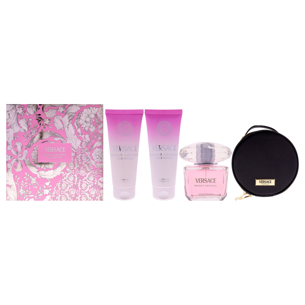 Versace Bright Crystal 4 Pc Gift Set-Thefragrancemart.com