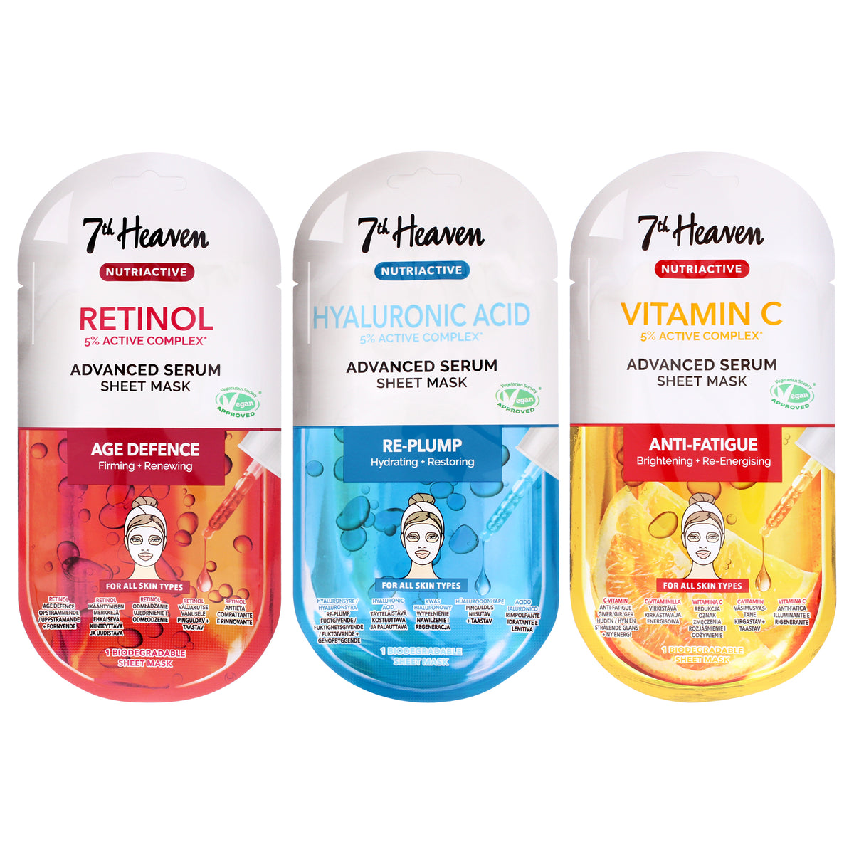 7th Heaven Nutriactive Face Mask Bundle -Thefragrancemart.com