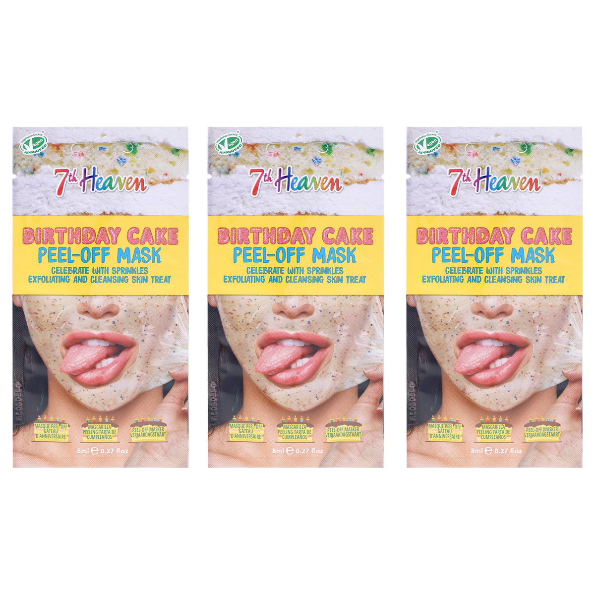 7th Heaven Birthday Cake Peel Off Face Masks -Thefragrancemart.com