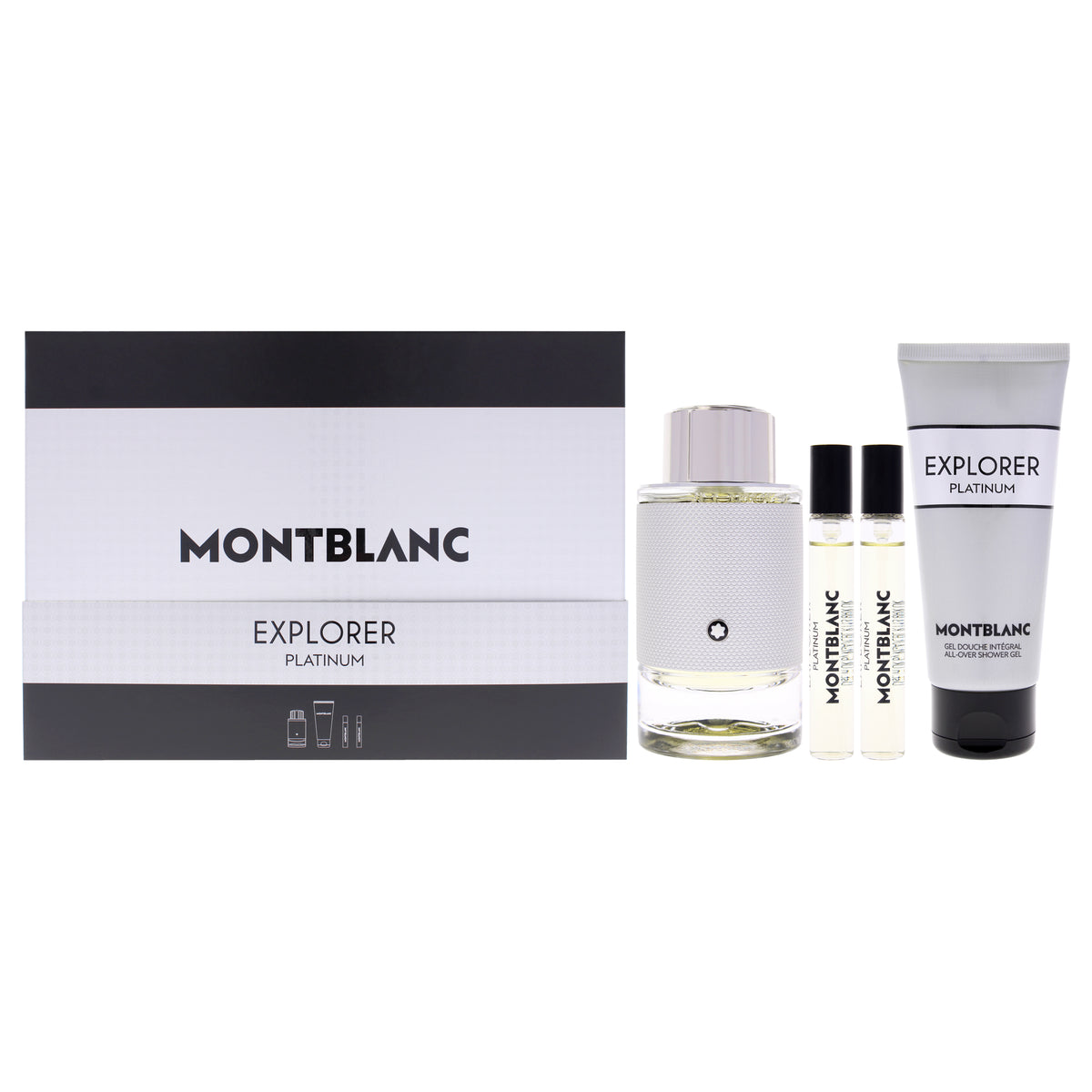 Mont Blanc Explorer Platinum 4 Pc Gift Set-Thefragrancemart.com