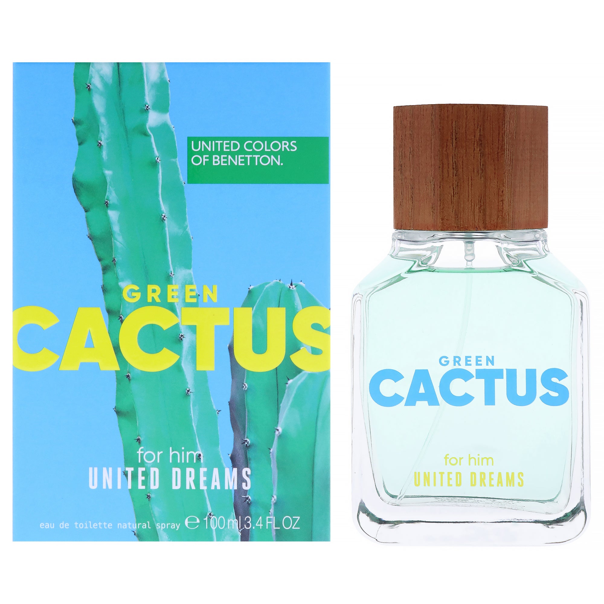 United Colors of Benetton United Dreams Green Cactus Eau De Toilette-Thefragrancemart.com