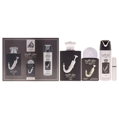 Lattafa Pride - Ishq Al Shuyukh Silver 3 Pc Gift Set-Thefragrancemart.com