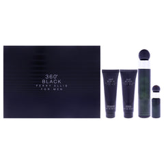 Perry Ellis 360 Black 4 Pc Gift Set-Thefragrancemart.com