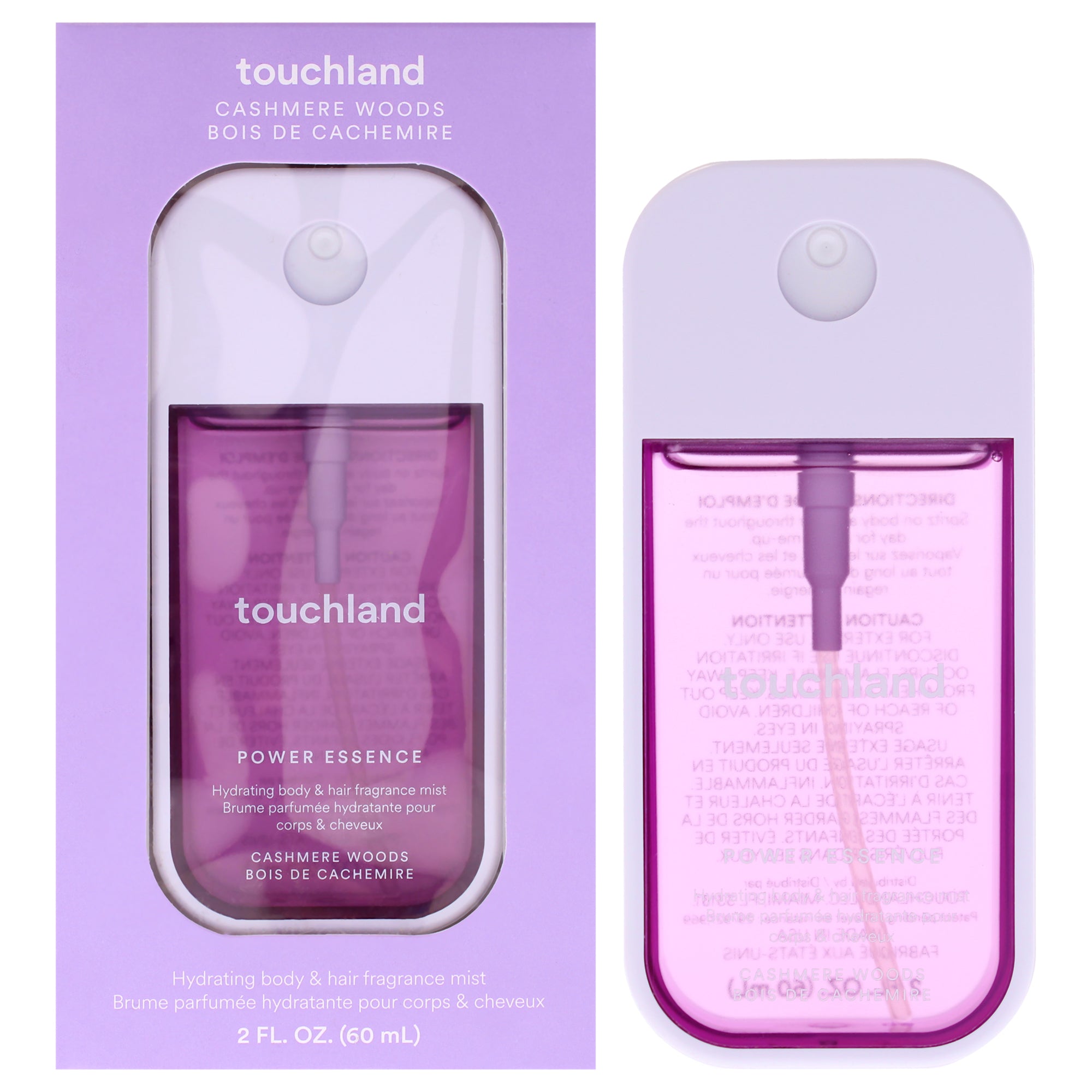 Touchland Power Essence Hydrating Body and Hair Fragrance Mist - Cashmere Woods -Thefragrancemart.com