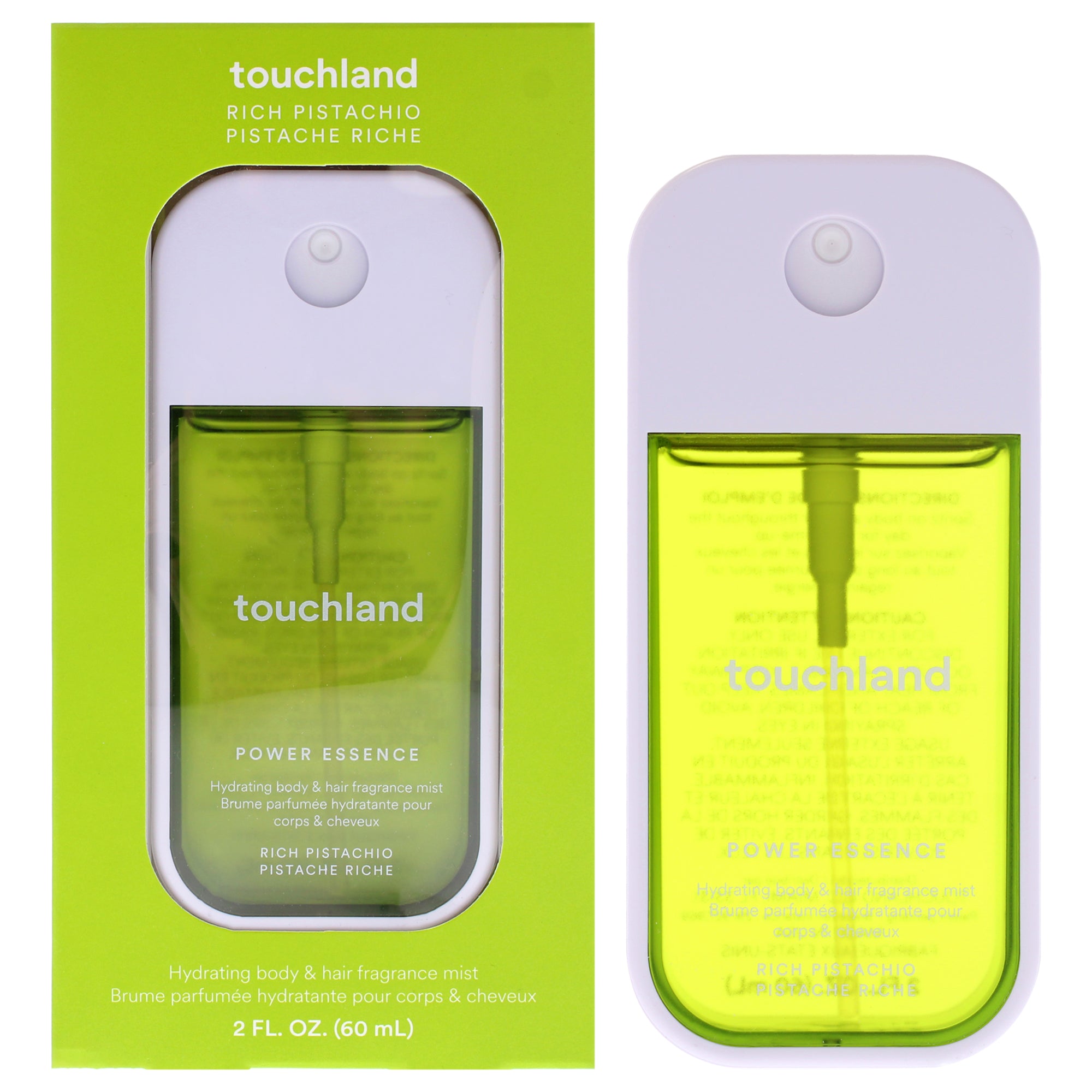 Touchland Power Essence Hydrating Body and Hair Fragrance Mist - Rich Pistachio -Thefragrancemart.com