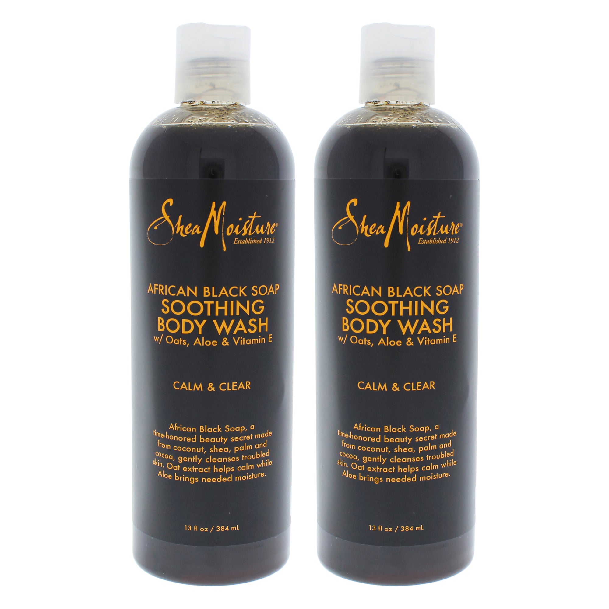 Shea Moisture African Black Soap Soothing Body Wash - Pack of 2 -Thefragrancemart.com