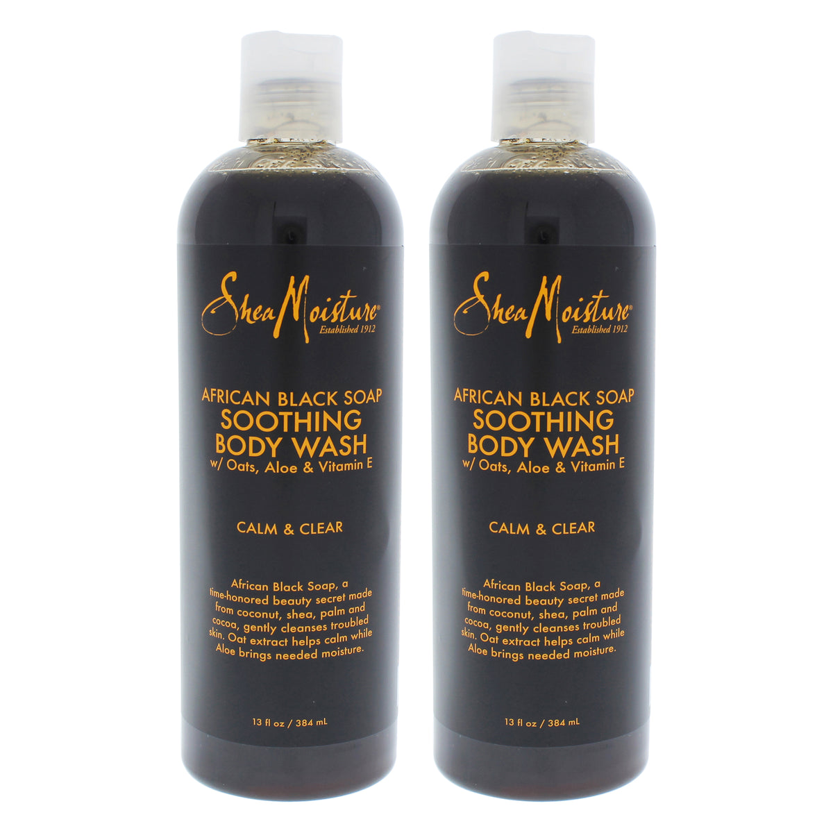 Shea Moisture African Black Soap Soothing Body Wash - Pack of 2 -Thefragrancemart.com