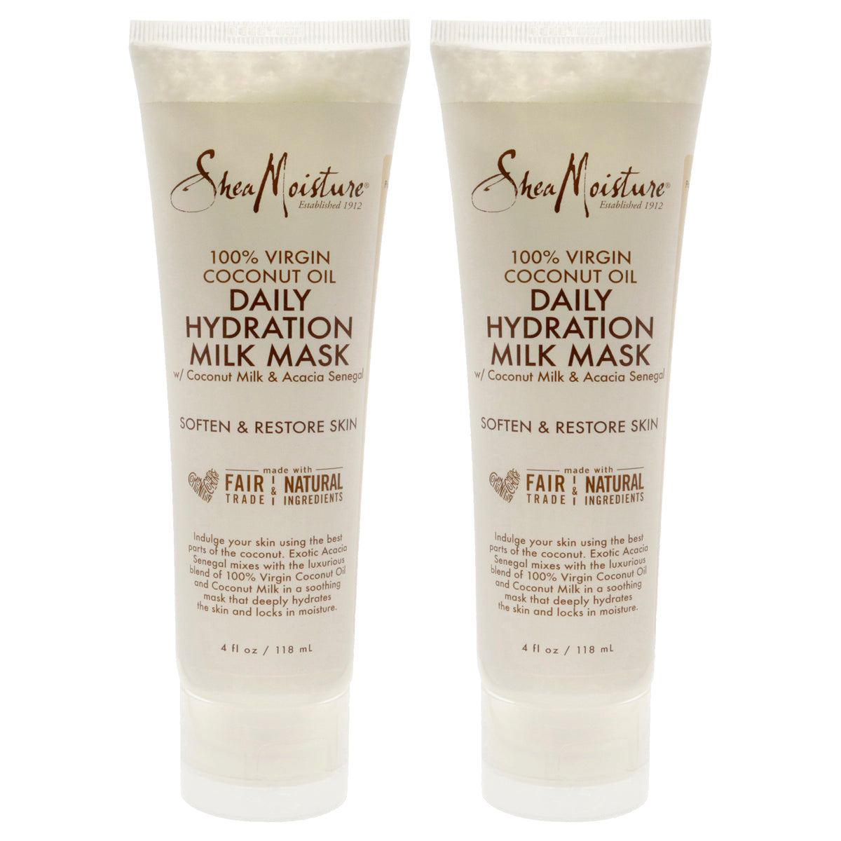 Shea Moisture 100% Virgin Coconut Oil Daily Hydration Milk Mask - Pack of 2 -Thefragrancemart.com