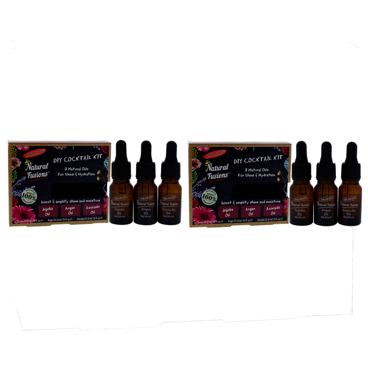 Palmers Natural Fusions Shine and Hydration DIY Cocktail Kit - Pack of 2 -Thefragrancemart.com