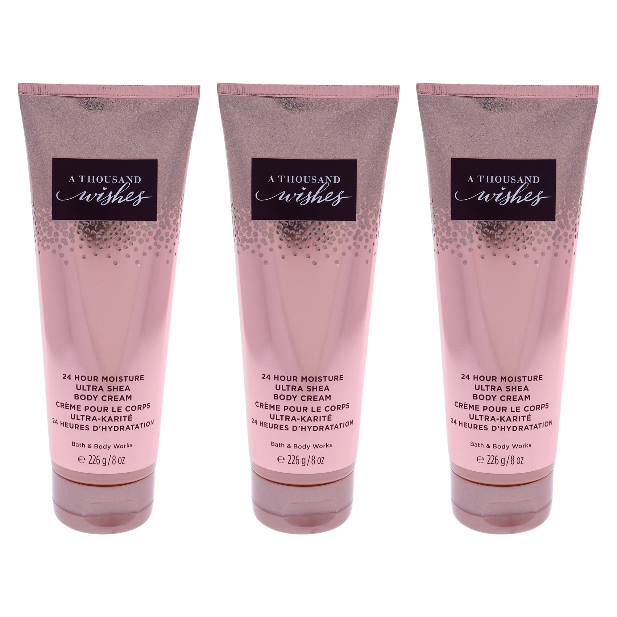 Bath and Body Works A Thousand Wishes Ultra Shea Body Cream - Pack of 3 -Thefragrancemart.com
