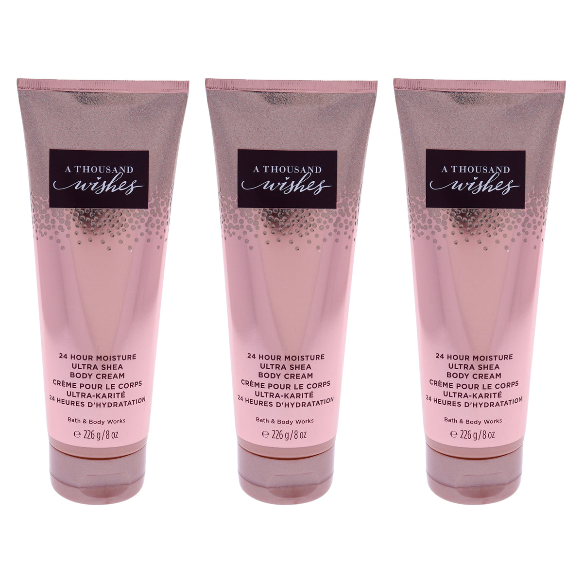 Bath and Body Works A Thousand Wishes Ultra Shea Body Cream - Pack of 3 -Thefragrancemart.com