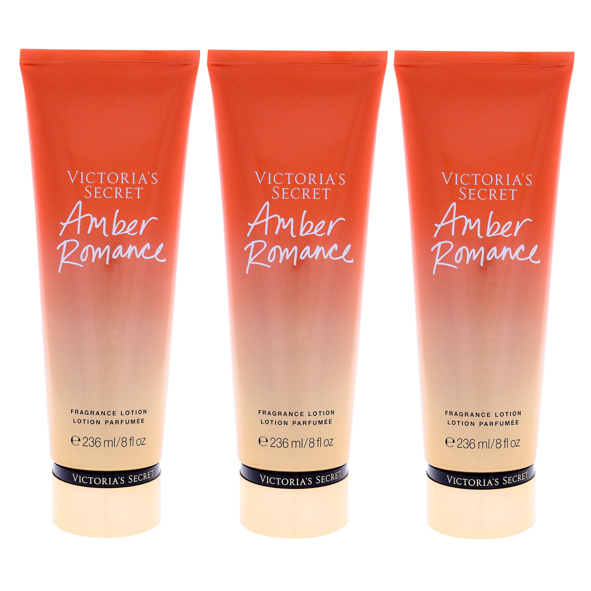 Victorias Secret Amber Romance Fragrance Lotion - Pack of 3 -Thefragrancemart.com