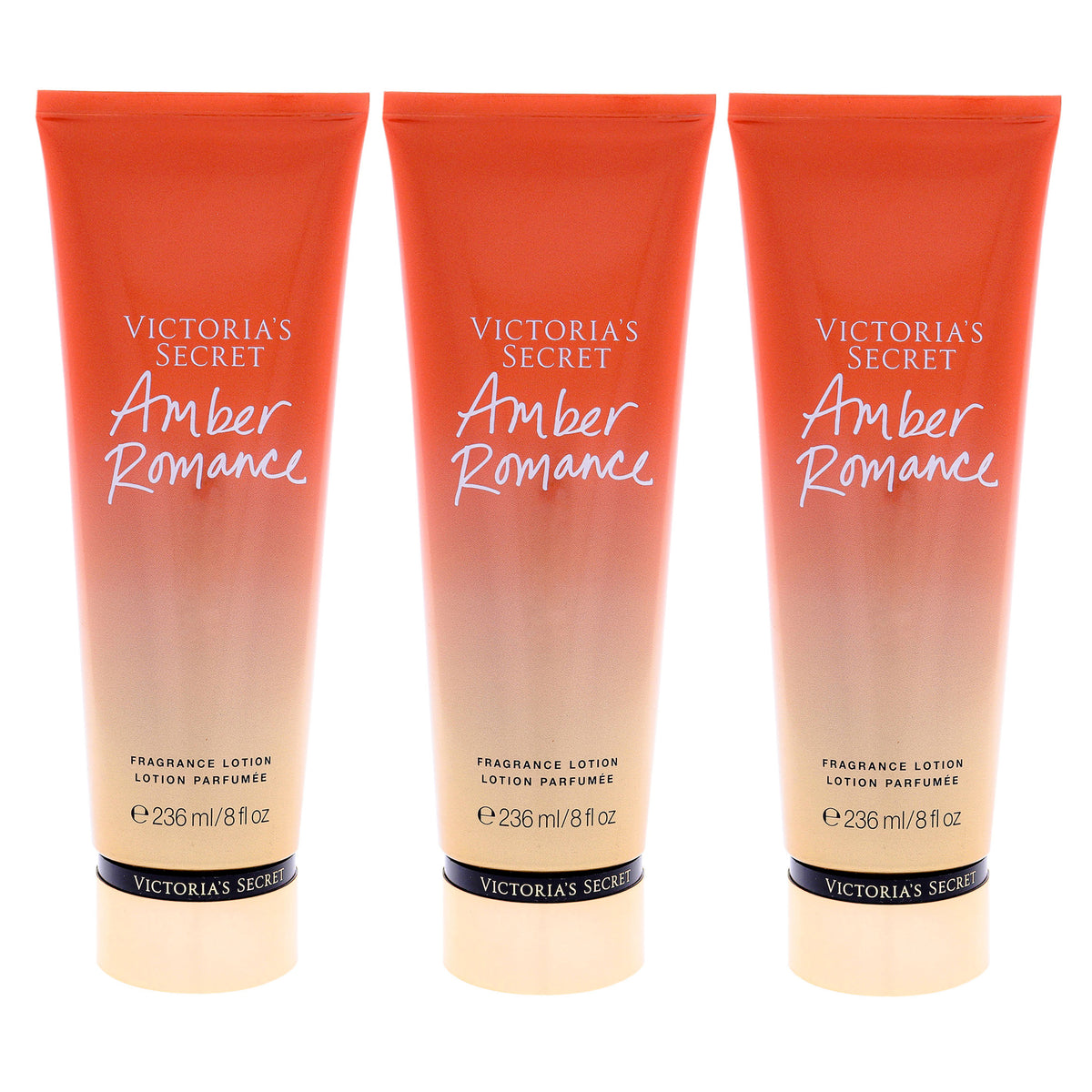 Victorias Secret Amber Romance Fragrance Lotion - Pack of 3 -Thefragrancemart.com