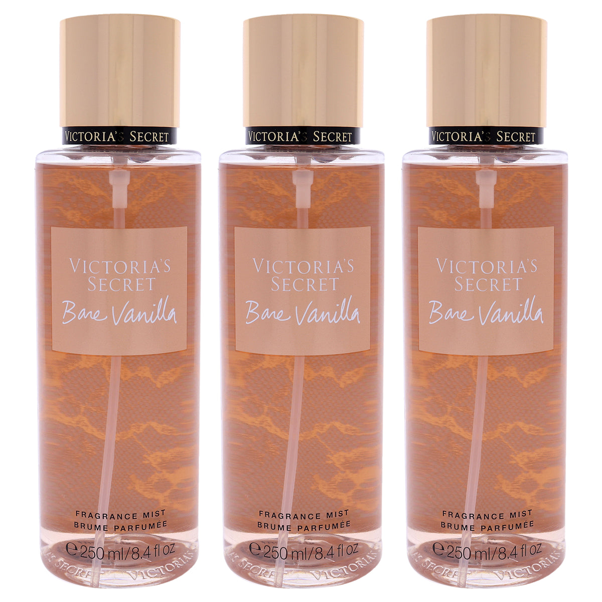 Victorias Secret Bare Vanilla - Pack of 3 -Thefragrancemart.com