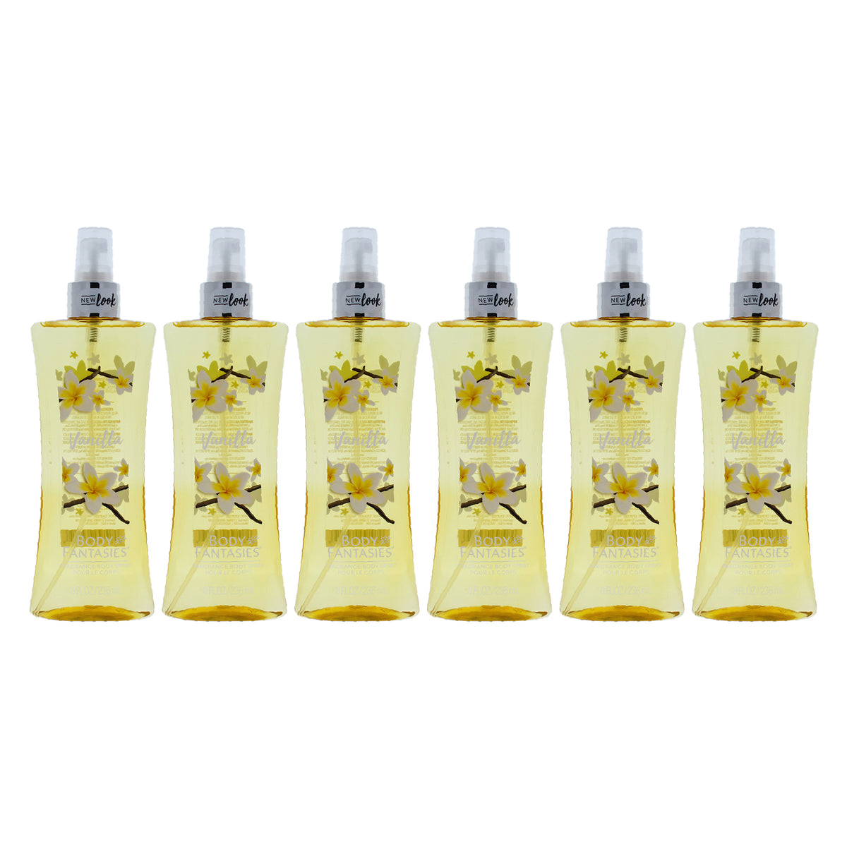 Body Fantasies Vanilla Body Spray - Pack of 6 -Thefragrancemart.com