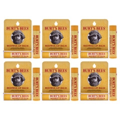 Burts Bees Beeswax Lip Balm With Vitamin E Peppermint - Pack of 6 -Thefragrancemart.com