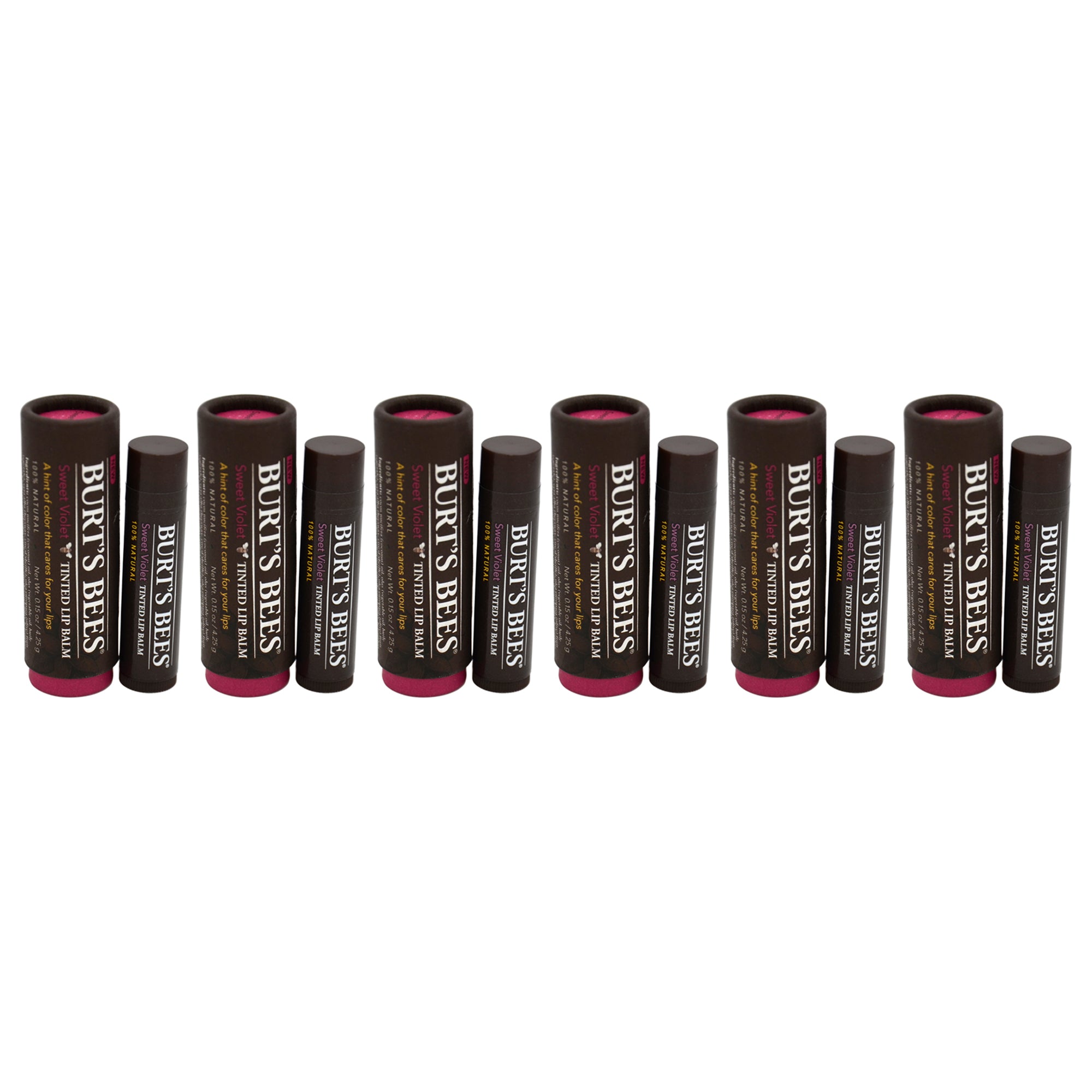 Burts Bees Tinted Lip Balm - Sweet Violet - Pack of 6 -Thefragrancemart.com