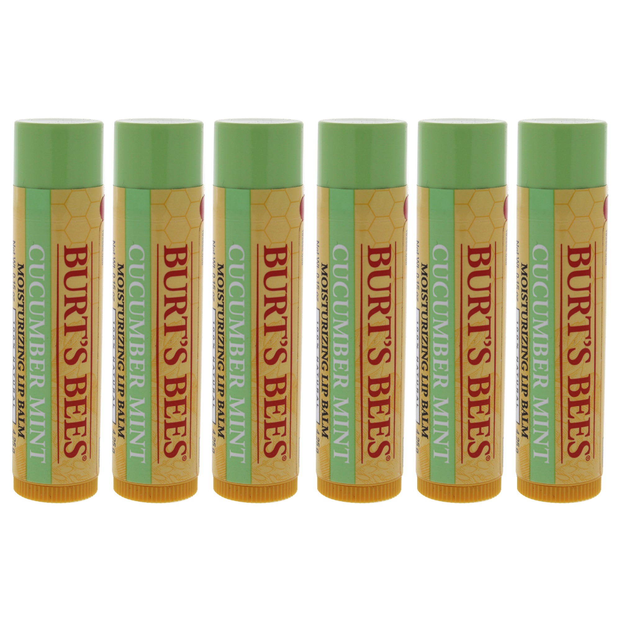 Burts Bees Cucumber Mint Moisturizing Lip Balm - Pack of 6 -Thefragrancemart.com