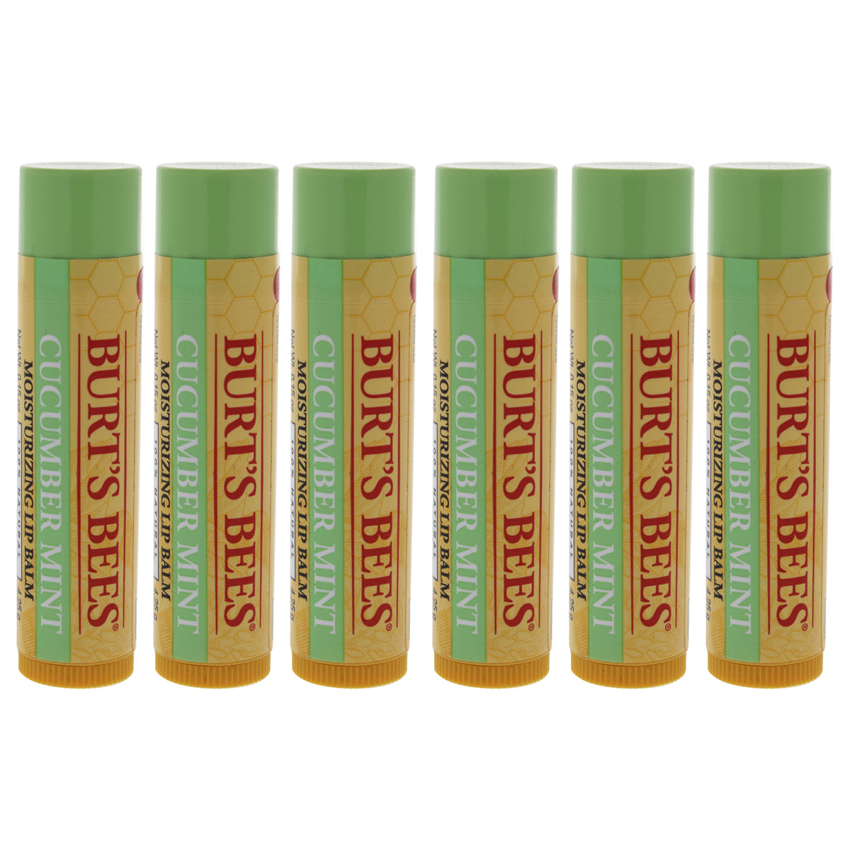 Burts Bees Cucumber Mint Moisturizing Lip Balm - Pack of 6 -Thefragrancemart.com