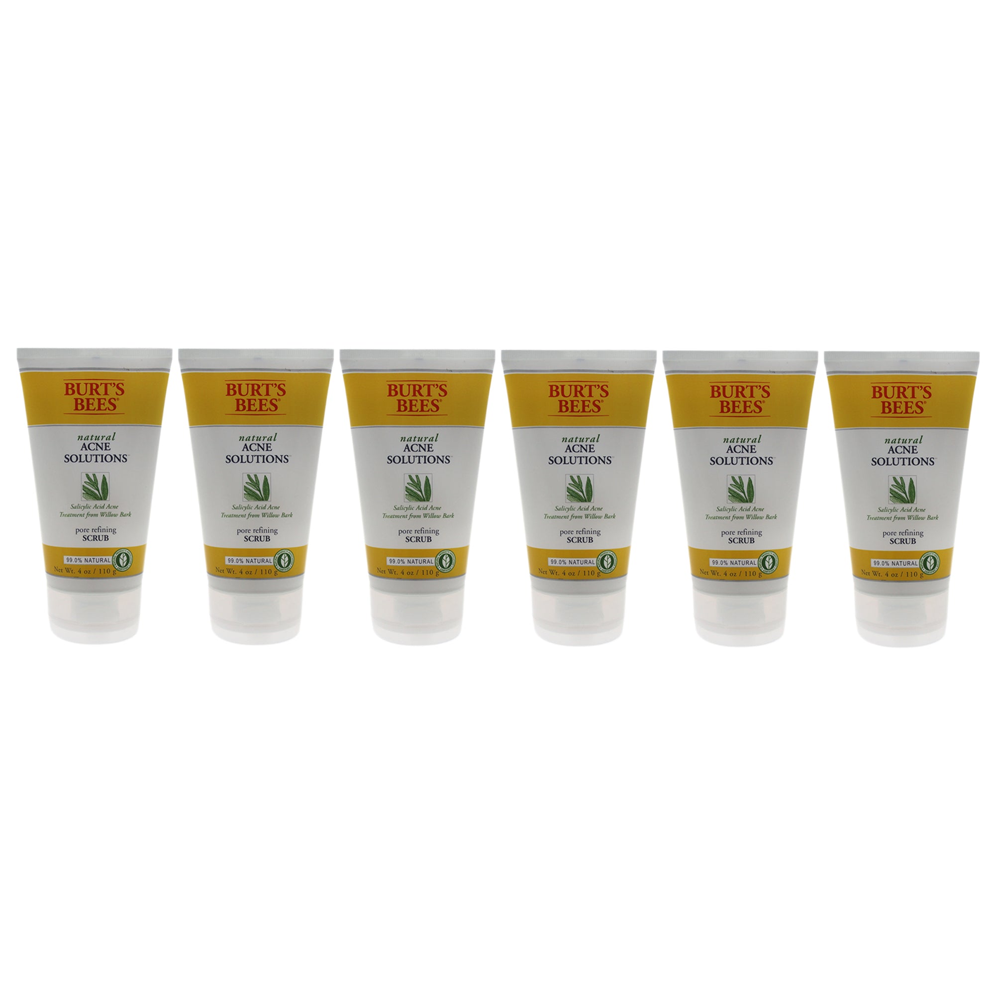Burts Bees Natural Acne Solutions Pore Refining Scrub - Pack of 6 -Thefragrancemart.com