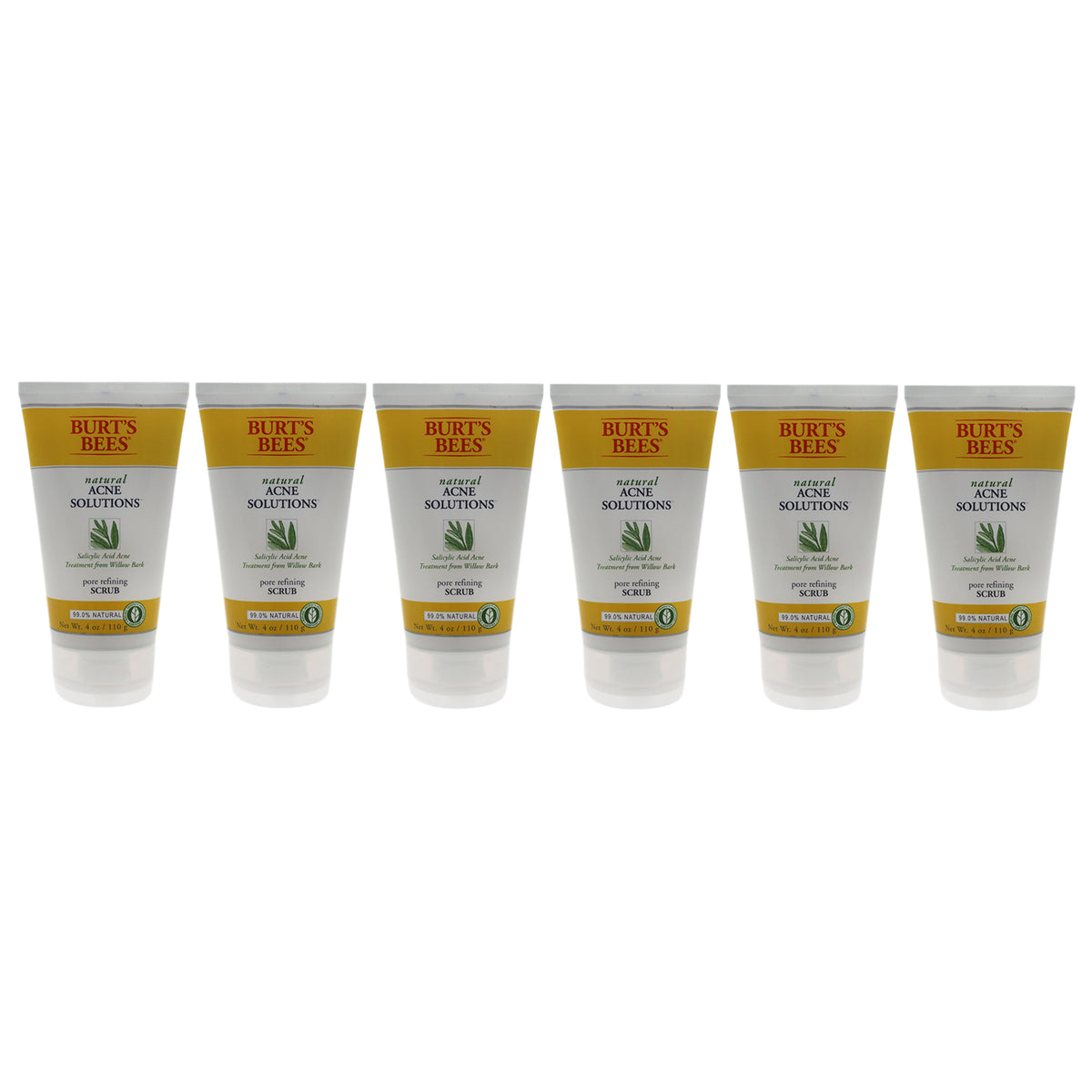 Burts Bees Natural Acne Solutions Pore Refining Scrub - Pack of 6 -Thefragrancemart.com