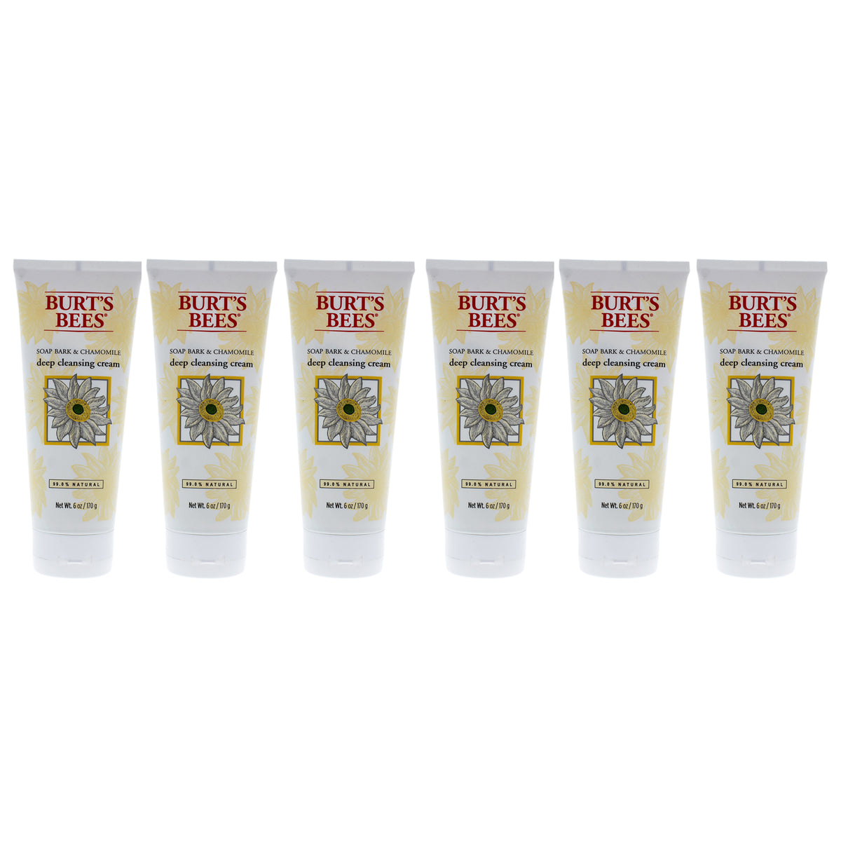 Burts Bees Soap Bark and Chamomile Deep Cleansing Cream - Pack of 6 -Thefragrancemart.com