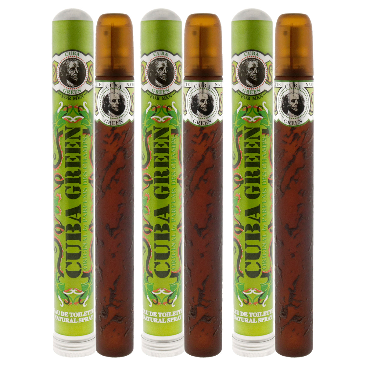 Cuba Green - Pack of 3 Eau De Toilette-Thefragrancemart.com