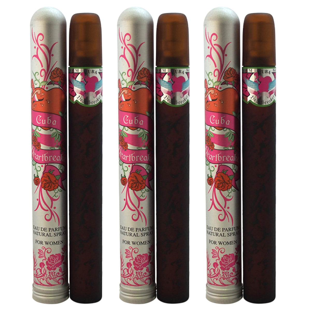Cuba Heartbreaker - Pack of 3 Eau De Parfum-Thefragrancemart.com