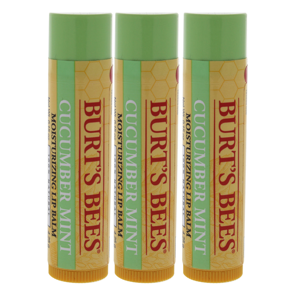 Burts Bees Cucumber Mint Moisturizing Lip Balm - Pack of 3 -Thefragrancemart.com
