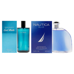 Various Designers Cool Water and Nautica Blue Kit 2 Pc Kit-Thefragrancemart.com