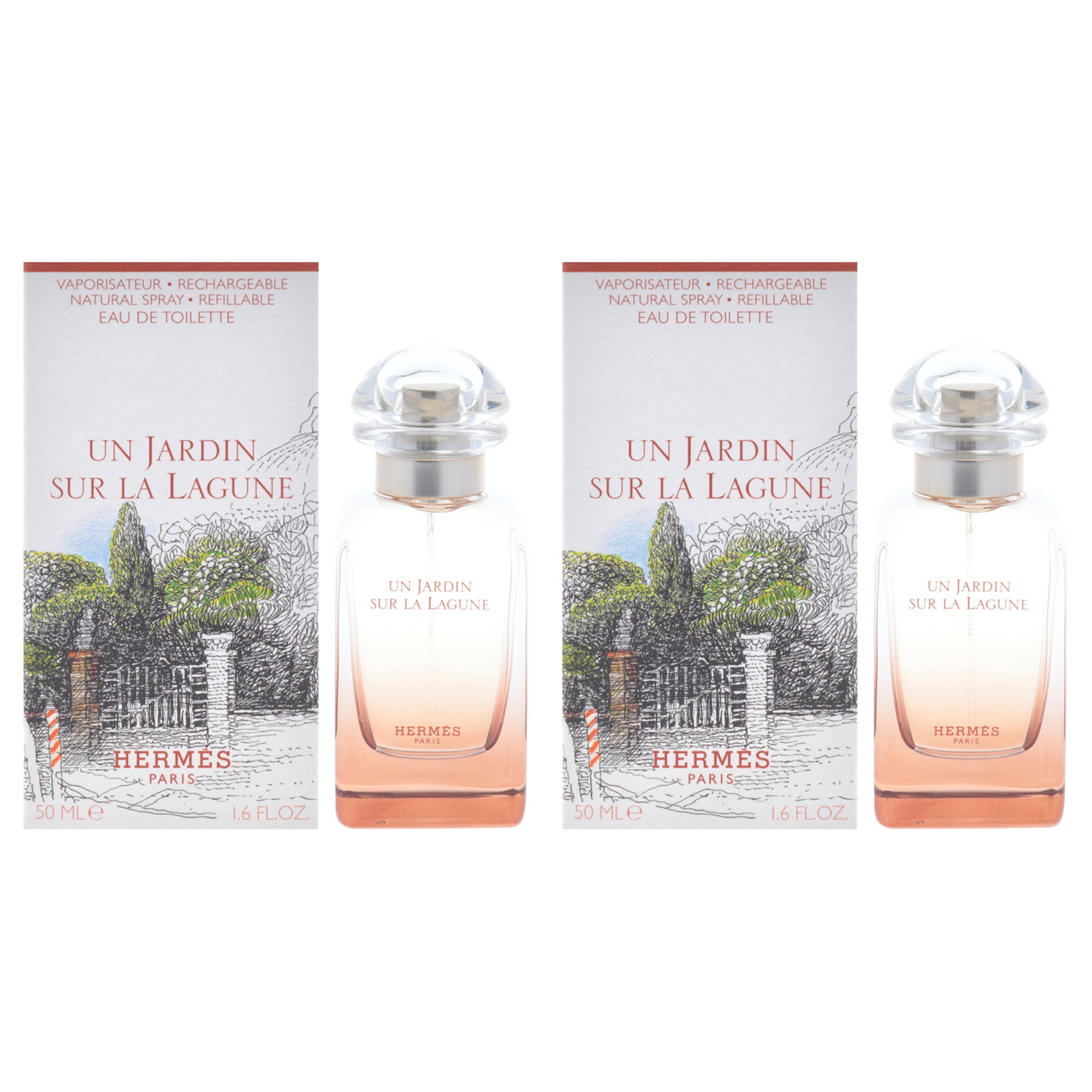 Hermes Un Jardin Sur La Lagune - Pack of 2 Eau De Toilette-Thefragrancemart.com