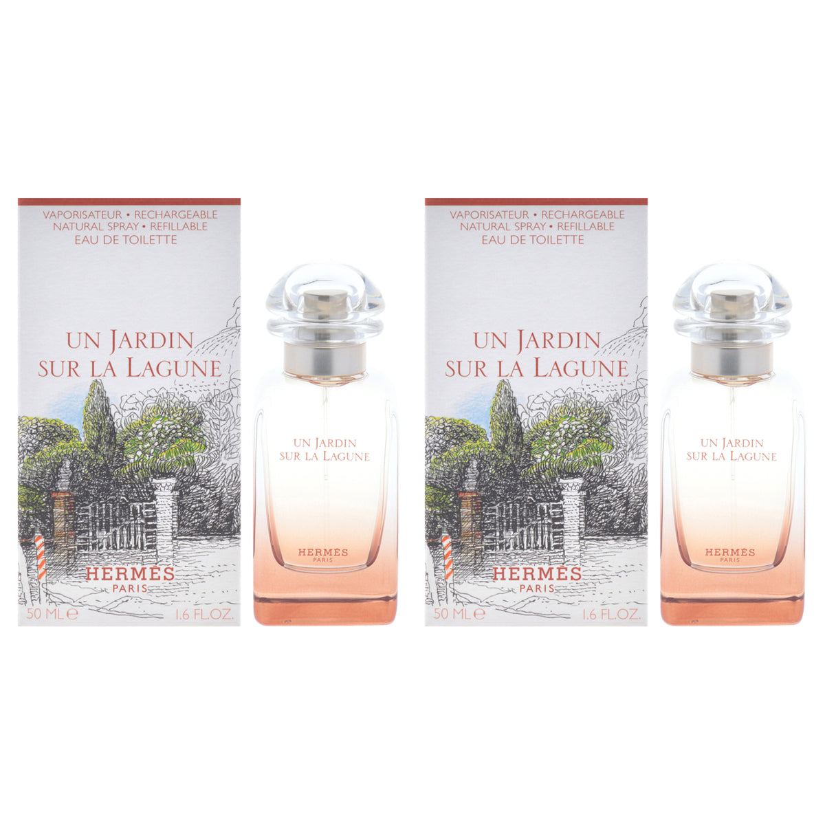 Hermes Un Jardin Sur La Lagune - Pack of 2 Eau De Toilette-Thefragrancemart.com