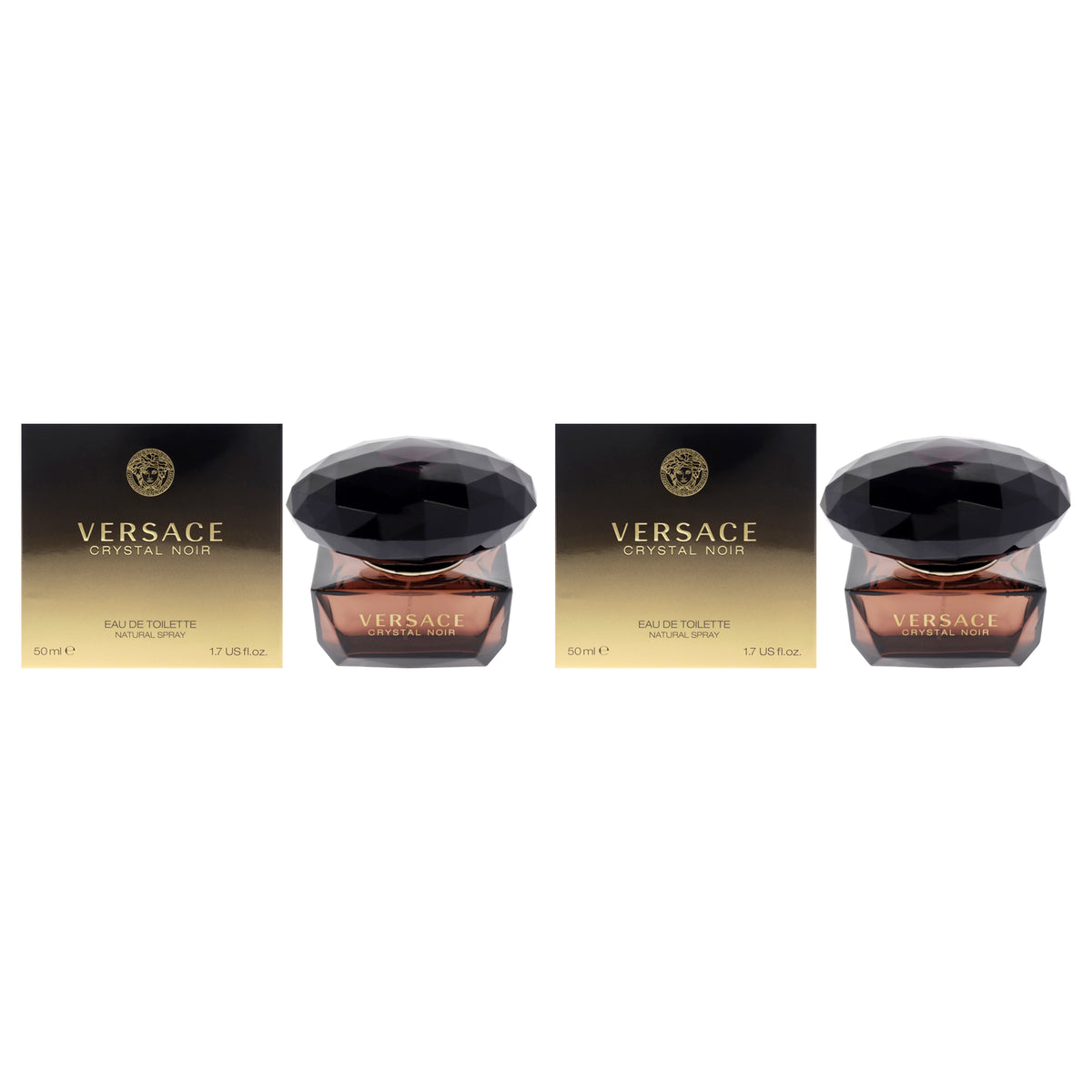 Versace Crystal Noir - Pack of 2 Eau De Toilette-Thefragrancemart.com