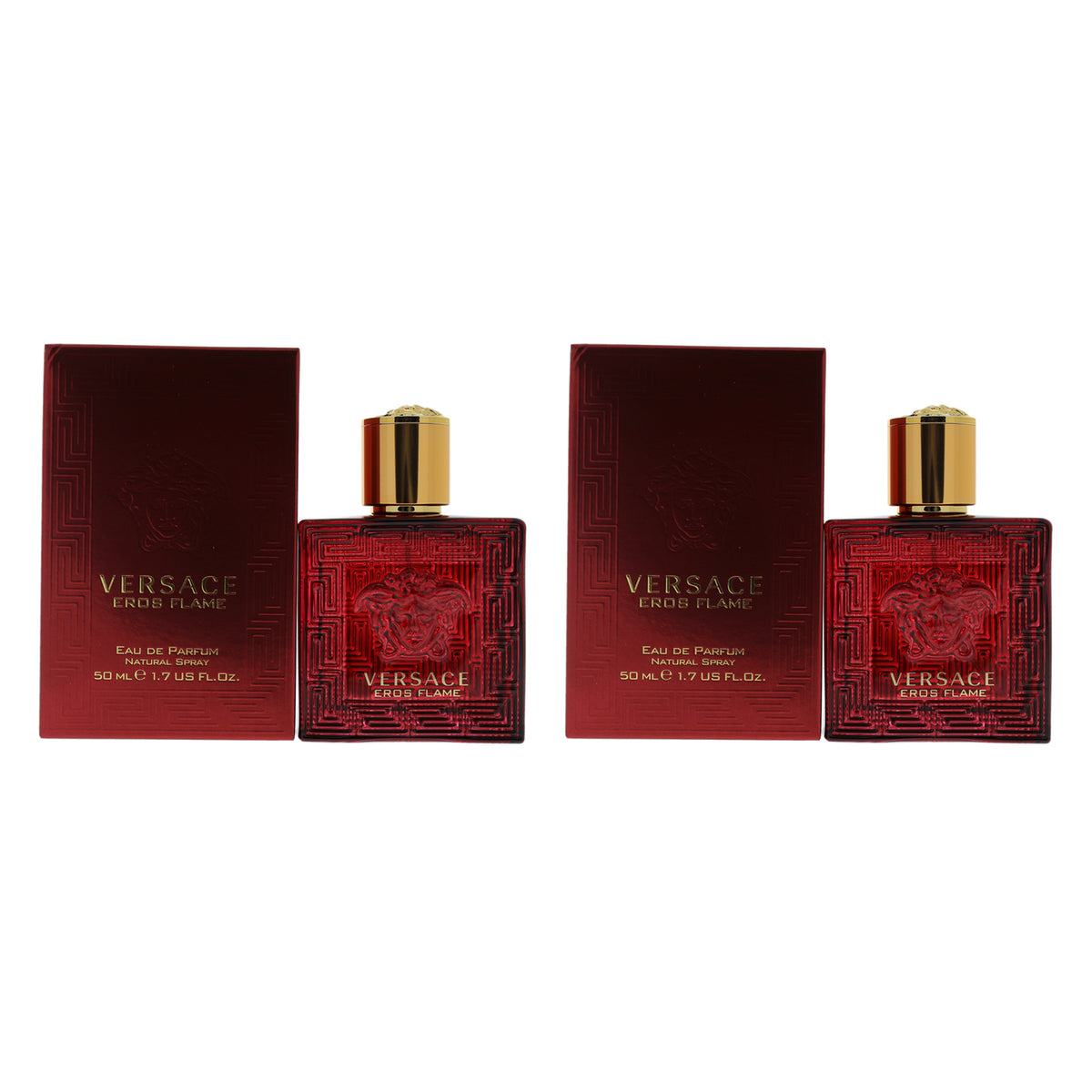 Versace Eros Flame - Pack of 2 Eau De Parfum-Thefragrancemart.com