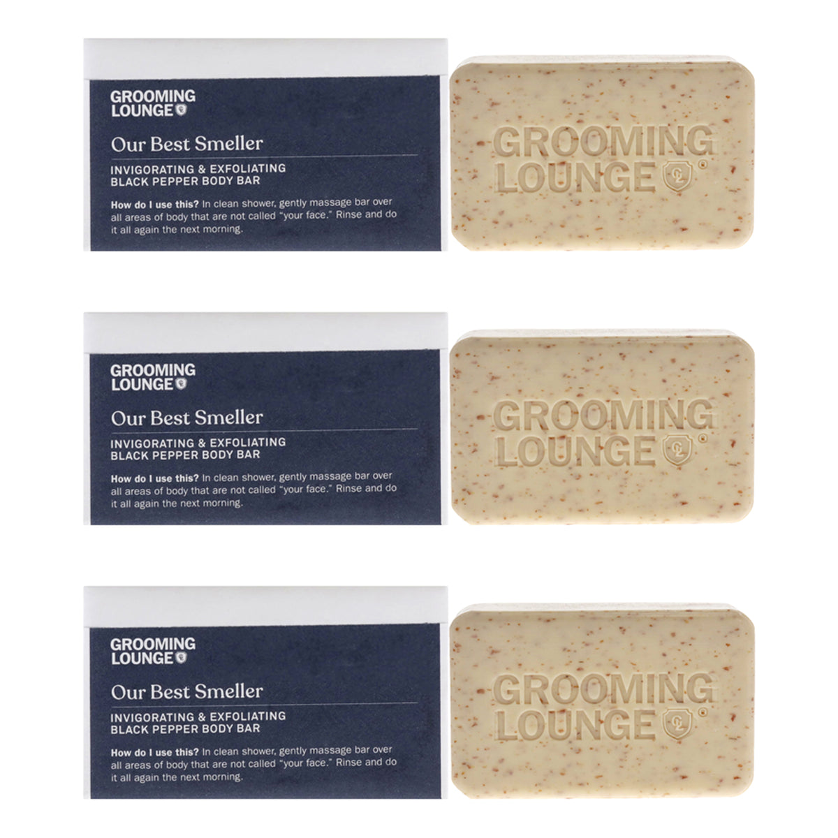 Grooming Lounge Our Best Smeller Body Bar - Pack of 3 -Thefragrancemart.com