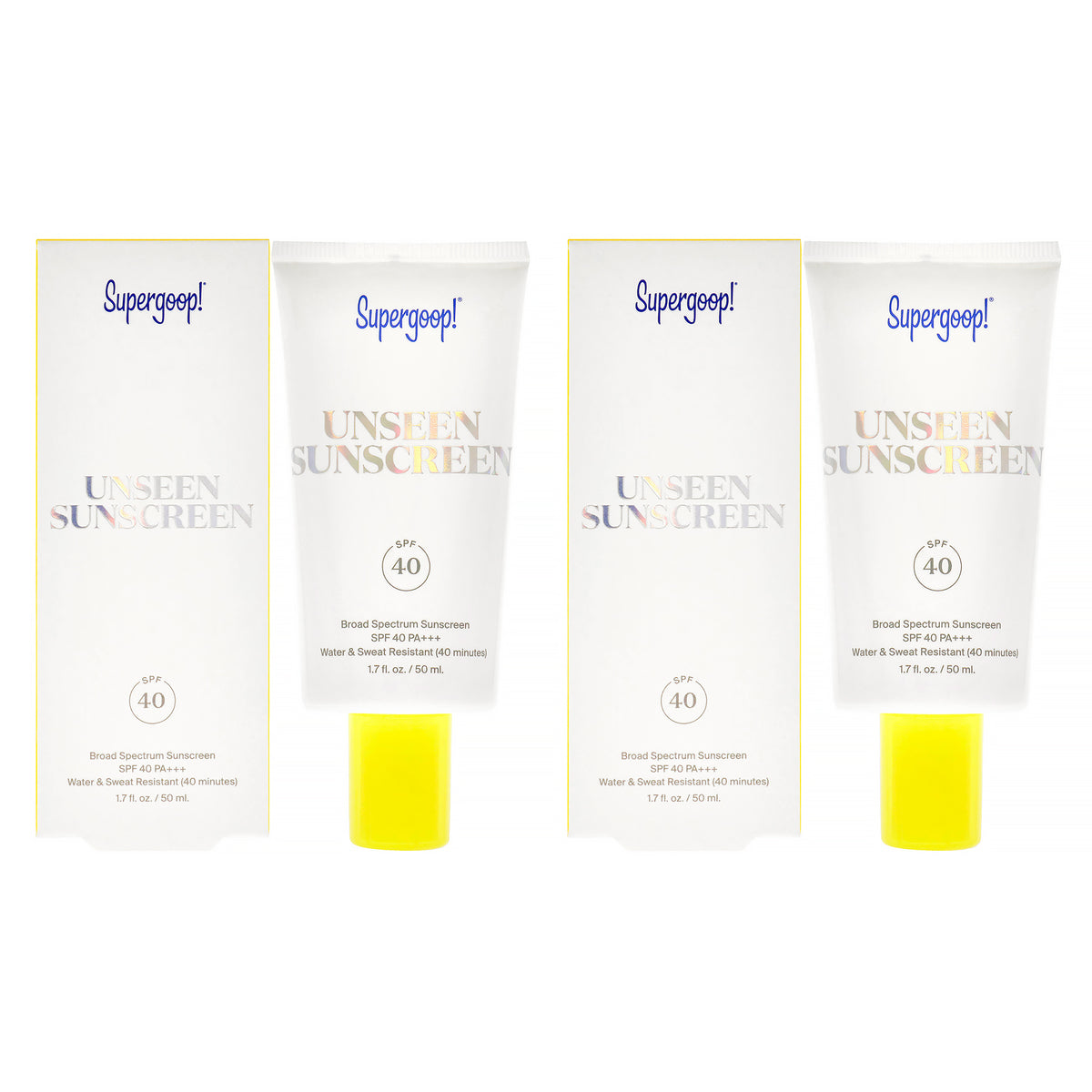 Supergoop Unseen Sunscreen SPF 40 - Pack of 2 -Thefragrancemart.com