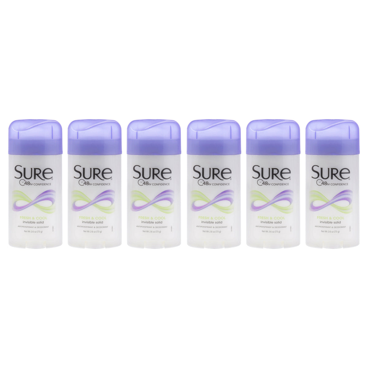 Sure Invisible Solid Anti-Perspirant Deodorant - Fresh and Cool - Pack of 6 -Thefragrancemart.com