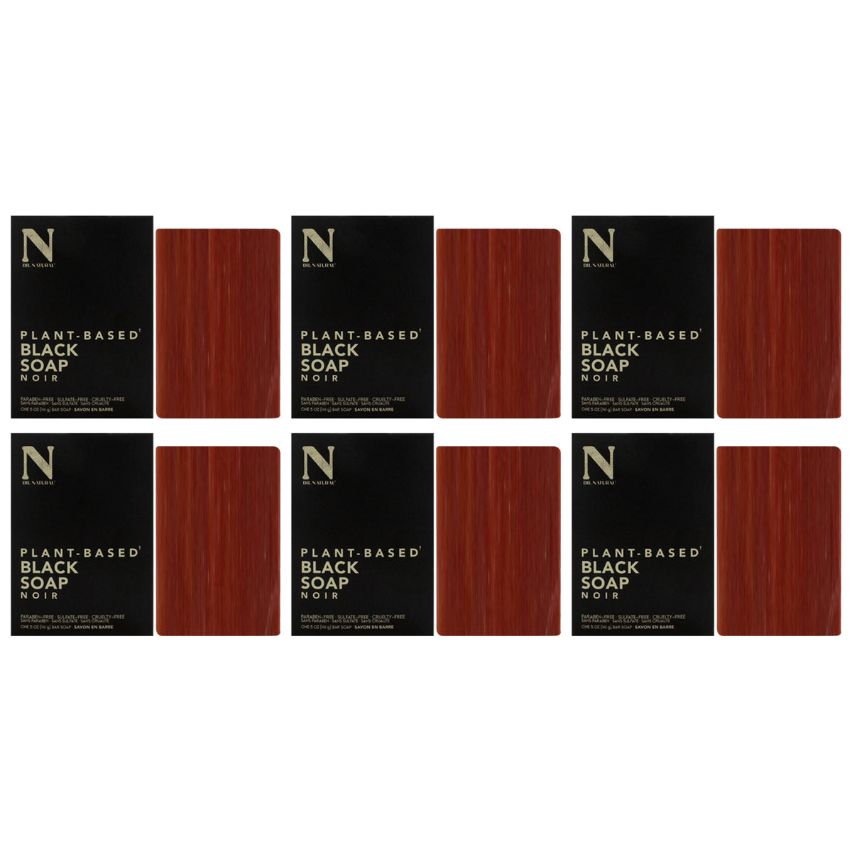 Dr. Natural Bar Soap - Black - Pack of 6 -Thefragrancemart.com