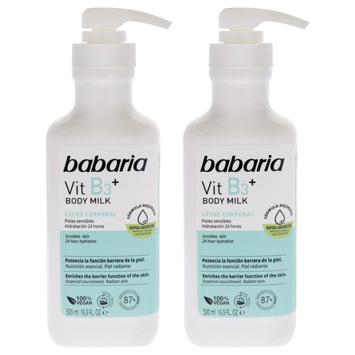 Babaria Vitamin B3 Plus Body Milk - Pack of 2 -Thefragrancemart.com