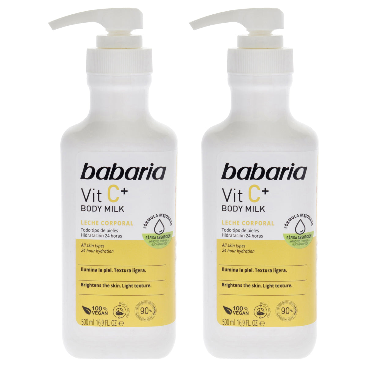 Babaria Vitamin C Plus Body Milk - Pack of 2 -Thefragrancemart.com