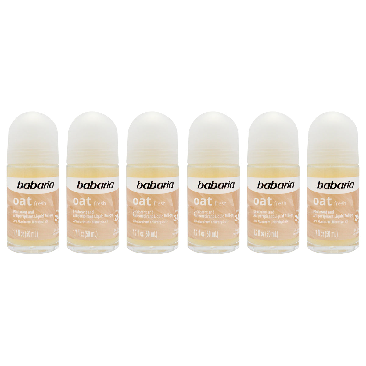 Babaria Oat Fresh 24H Protection Deodorant and Antiperpirant - Pack of 6 -Thefragrancemart.com