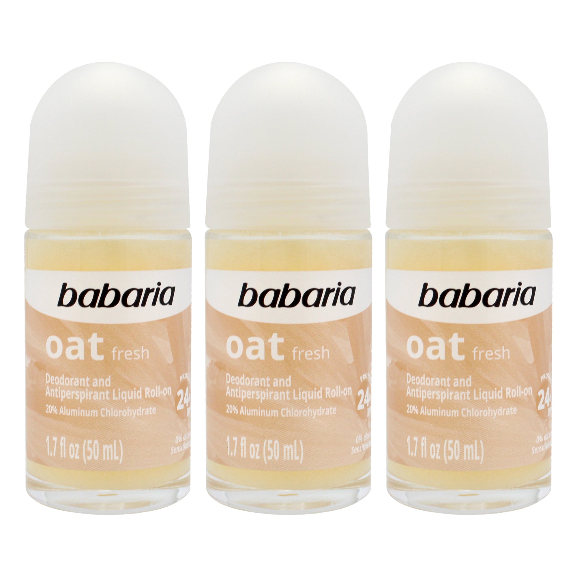Babaria Oat Fresh 24H Protection Deodorant and Antiperpirant - Pack of 3 -Thefragrancemart.com