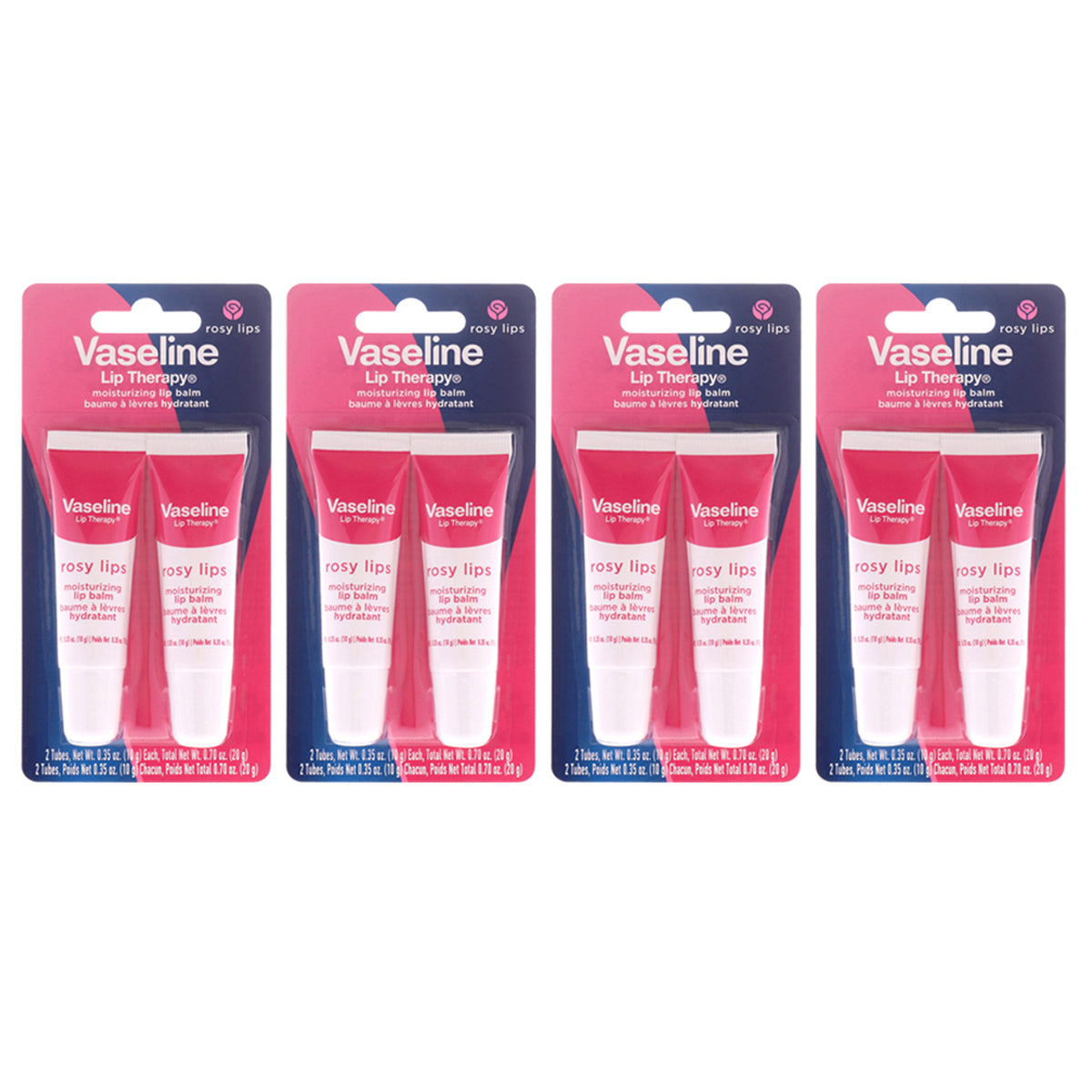 Vaseline Lip Therapy - Rosy Lips - Pack of 8 -Thefragrancemart.com
