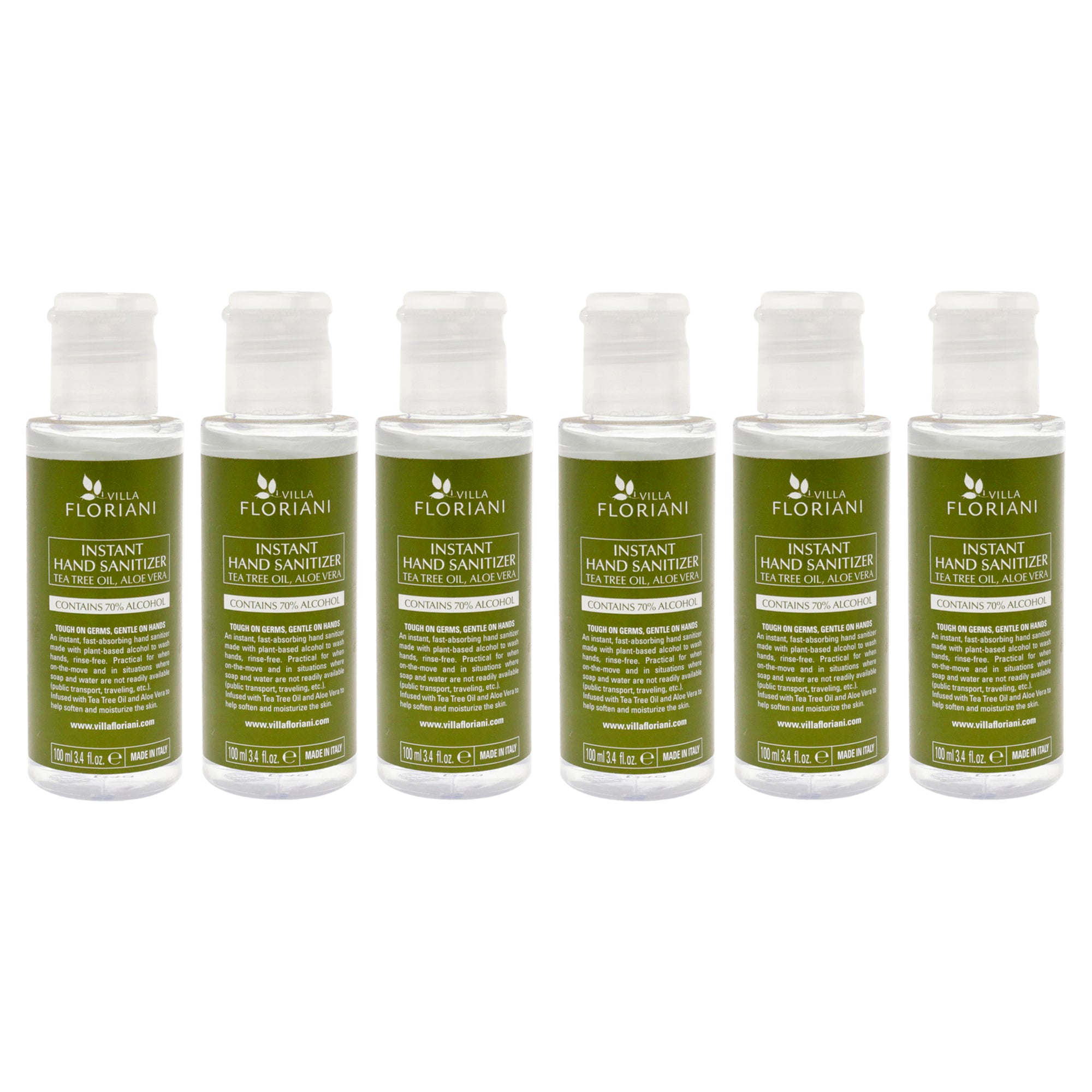 Villa Floriani Hand Sanitizer - Pack of 6 -Thefragrancemart.com